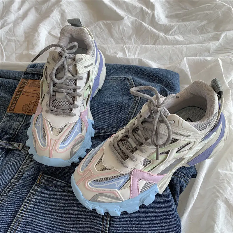 

Luxury Brand Design Ladies Sneakers High Quality Running Shoes Casual Fashion Old Shoes Paris 3.0 Increase Shoes Couple Shoes