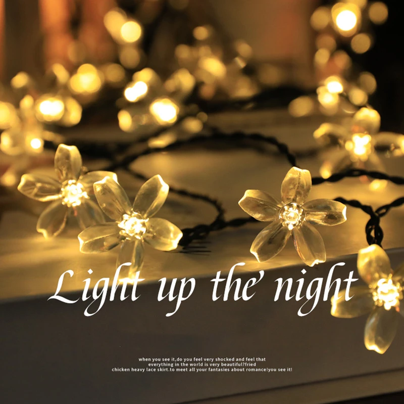1 м/2 м/3 м светодиодная гирлянда персикового цвета сказочный сад персиковый цвет