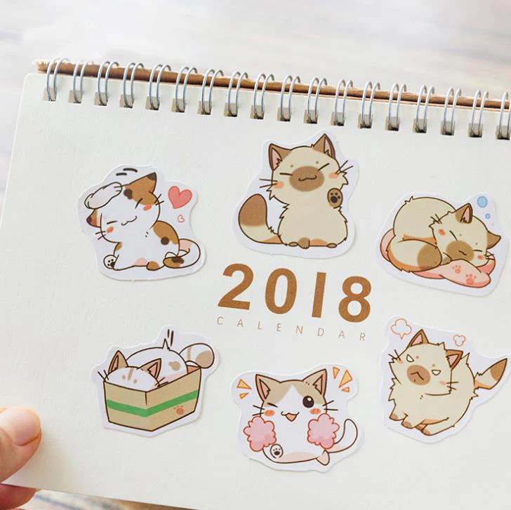 45 шт./упак. животное My Cat Мини Бумага клей Стикеры украшения DIY дневник в стиле Скрапбукинг печать этикеток Стикеры s канцелярских принадлежностей