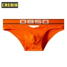 Мужские трусы брифы из дышащего хлопка, темно-синие трусы бикини, сексуальное нижнее белье для мужчин, гей-трусы, подарок BS3135, 2021