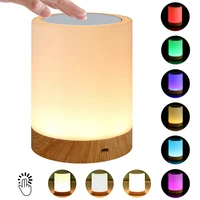 6 colors light adjustable night lamp touch lamp for bedrooms living room portable table bedside lamps with dimmable rgb