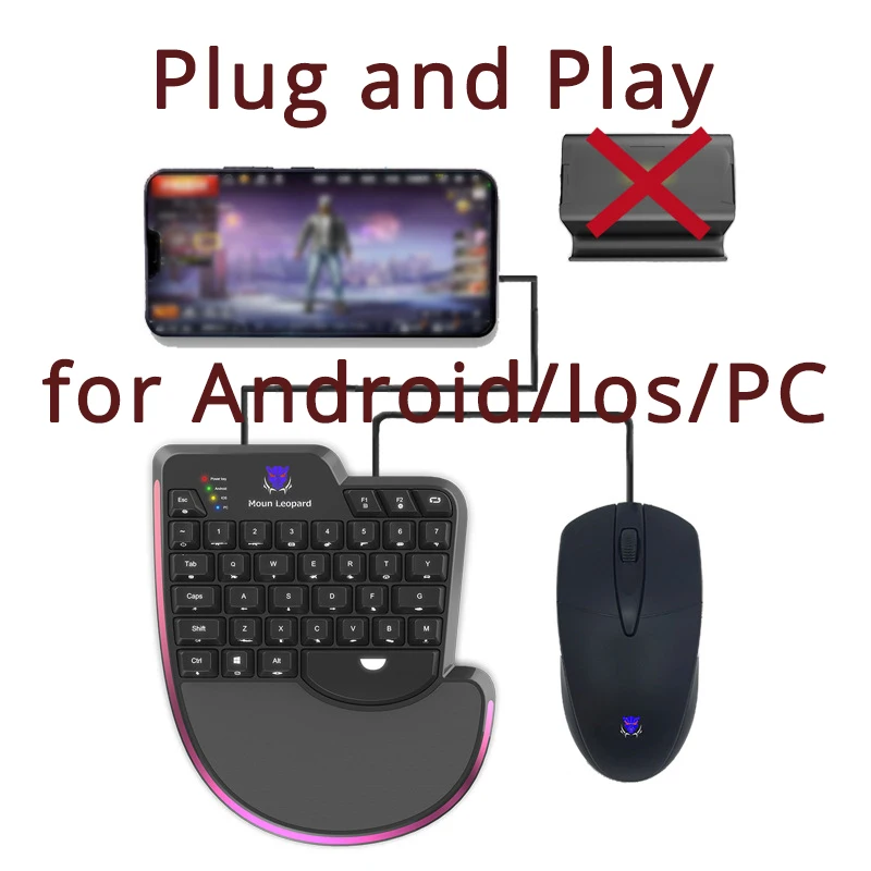 Мобильный геймпад PUBG контроллер игровая клавиатура мышь конвертер для Android Ios iPhone