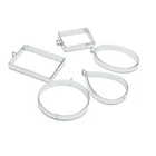 Форма-УФ-отверждаемая эпоксидная смола для изготовления ювелирных изделий, металлическая Геометрическая оправа, овальные, круглые, в форме капли, шармы, аксессуары сделай сам, 10 штук