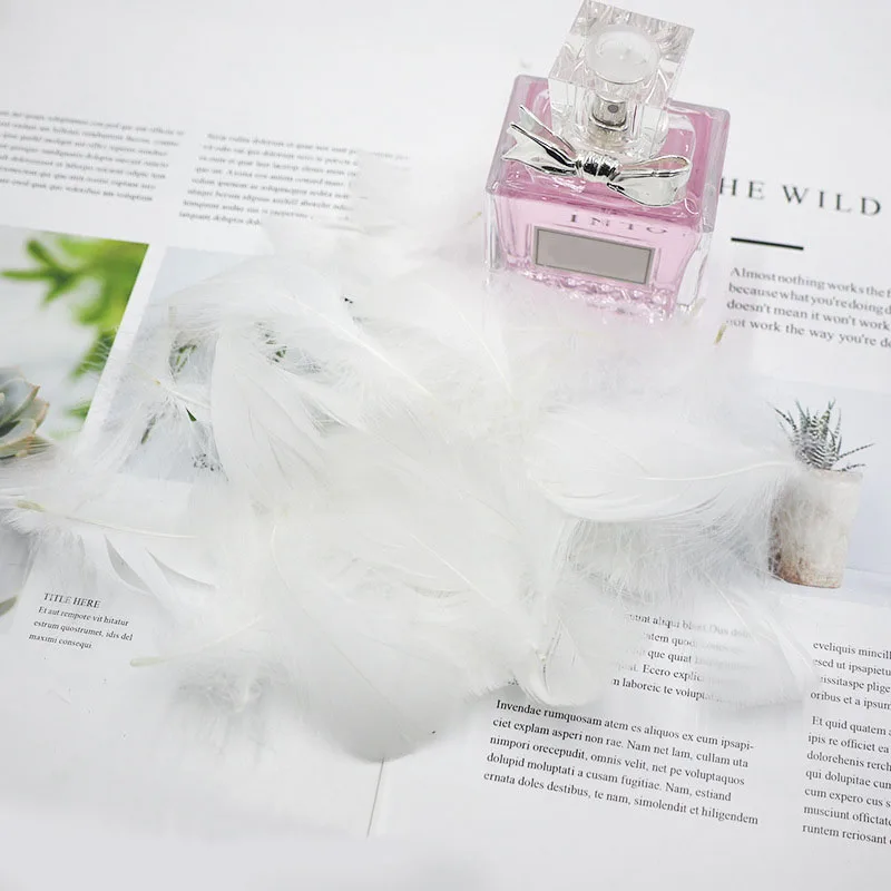 white 100 шт./упак. красочные перья страуса, подарочная упаковка, Материал коробка наполнитель расходные материалы для рукоделия, свадьбы, дня рождения, декоративные аксессуары для вечеринок - Цвет: white