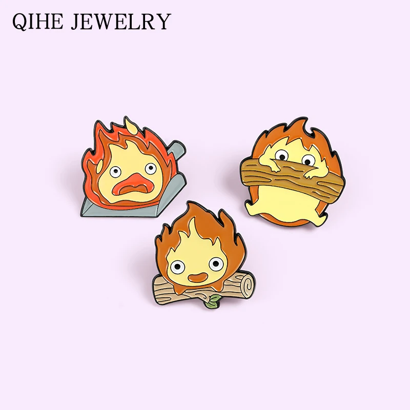 Эмалированная булавка в японском стиле аниме броши для женщин значок с