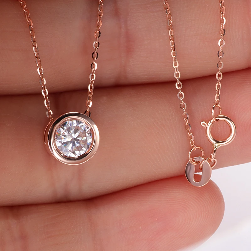 Ожерелье из жёлтого золота с муассанитом 10 к 40 + 5 см | Украшения и аксессуары