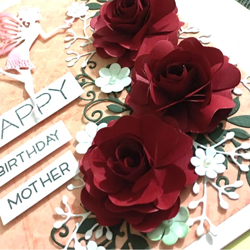 Металлические Вырубные штампы duрождения цветочные набор лепестков тиснение