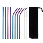 Многоразовая трубочка для питья из нержавеющей стали 304, набор из 148 шт., экологически чистая Радужная трубочка с щеткой, 2030 унций, для кружек