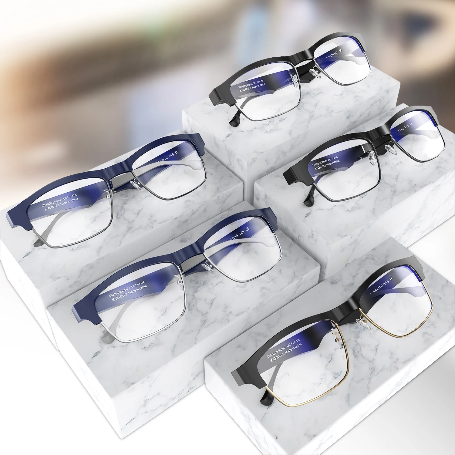 구매 GLAUSA-스포츠 게임 안경 블루투스 스마트 블루투스 안티 블루 라이트 안경, 무선 스테레오 음악 선글라스 스포츠 헤드셋 헤드폰