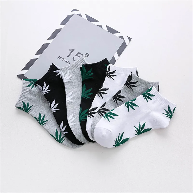 Мужские носки Новые кленовые с листьями в трубке хлопок скейтборд пеньковые