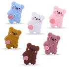 Мультяшные Животные медведь Силиконовые Бусины детский Прорезыватель моляр Soother Новорожденные детские игрушки для кормления детей детские подарки