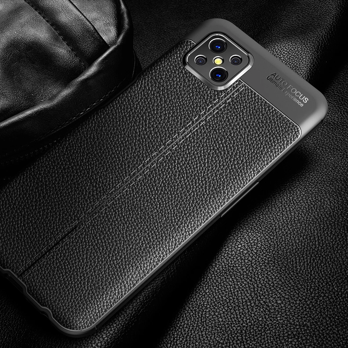 

A92S Case for OPPO A92S Litchi Pattern leather Soft TPU COVER for OPPO A92S Coque for OPPO A92S Capa Fundas