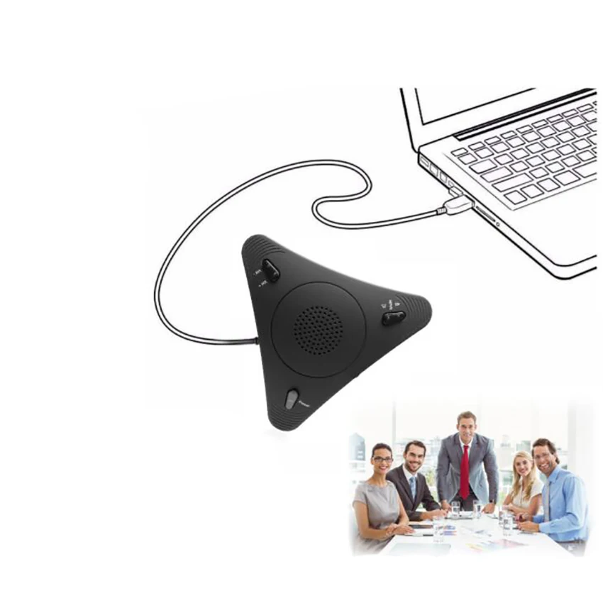 Настольный компьютерный микрофон USB кнопка отключения звука светодиодный