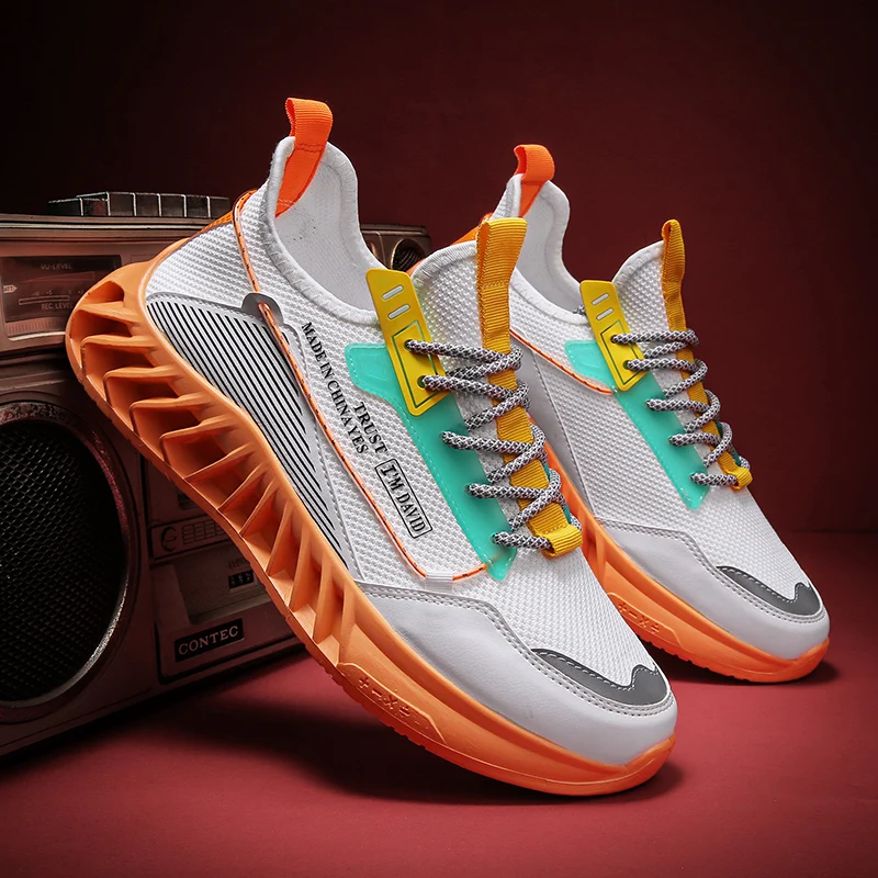 

Кроссовки мужские на шнуровке, Повседневные Дышащие Удобные, Вулканизированная подошва, модная Уличная обувь