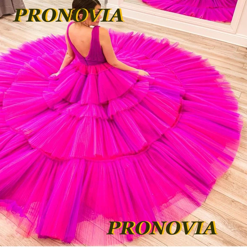 Милое вечернее платье для девушек с V образным вырезом ТРАПЕЦИЕВИДНОЕ Тюлевое в