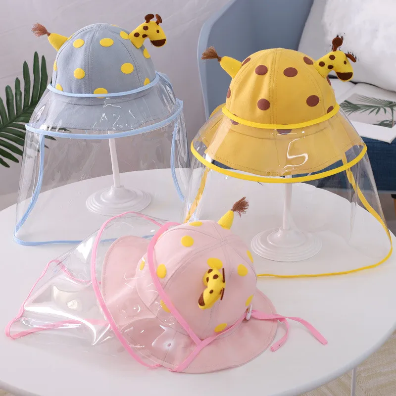 

Children's Basin Anti-droplet Waterproof Baby Hat Anti-saliva Kids Fisherman's Cotton Cap Giraffe Baby Sun Hat Fashion