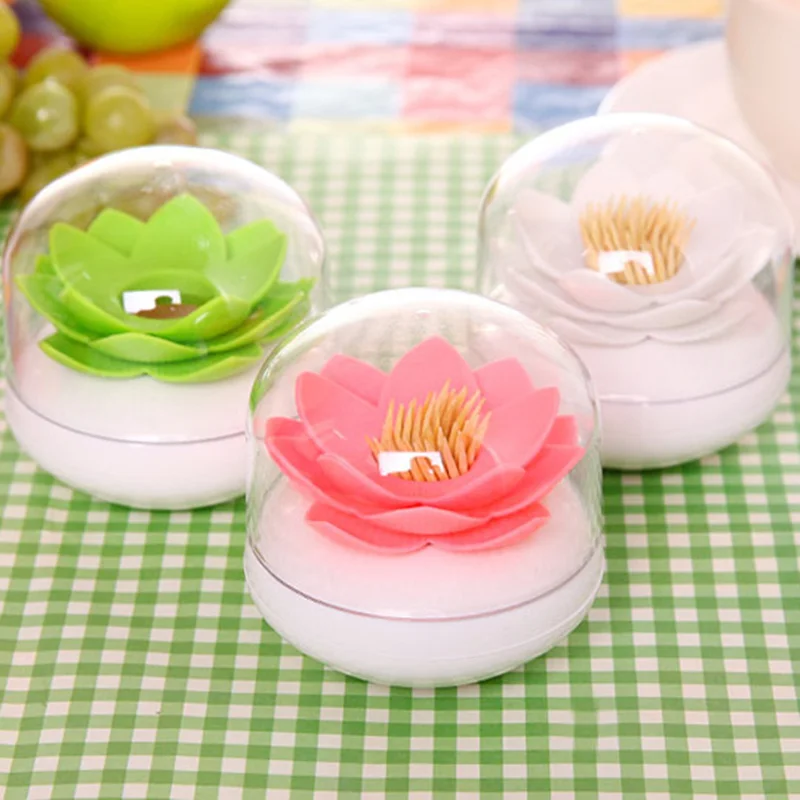Горячая lotus хлопковая коробка для хранения зубочисток чехол цветок ватный тампон