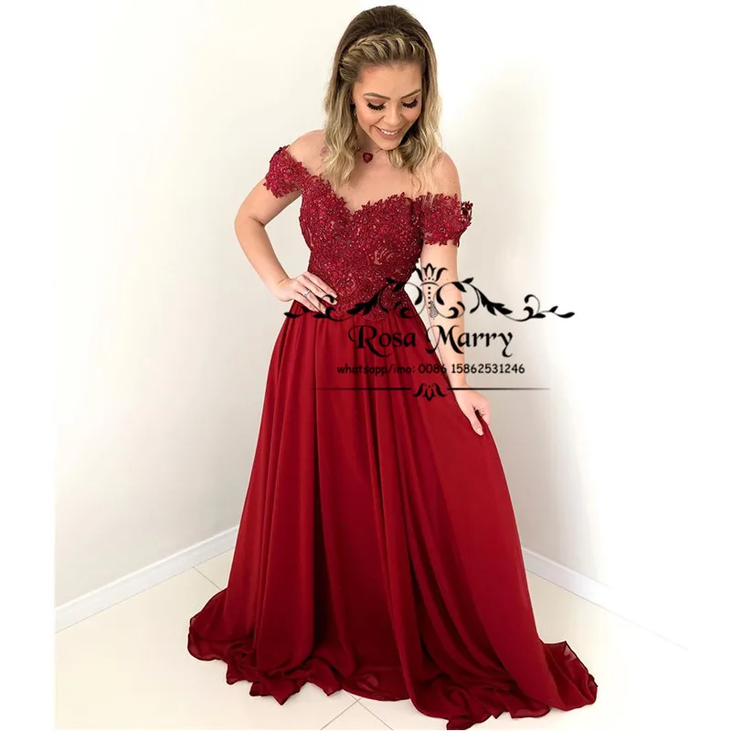 

Burgundy Plus Size Cheap Prom Dresses 2020 A Line Illusion Vintage Lace Sequined Beaded Long Chiffon 2K20 Formal Evening Gowns