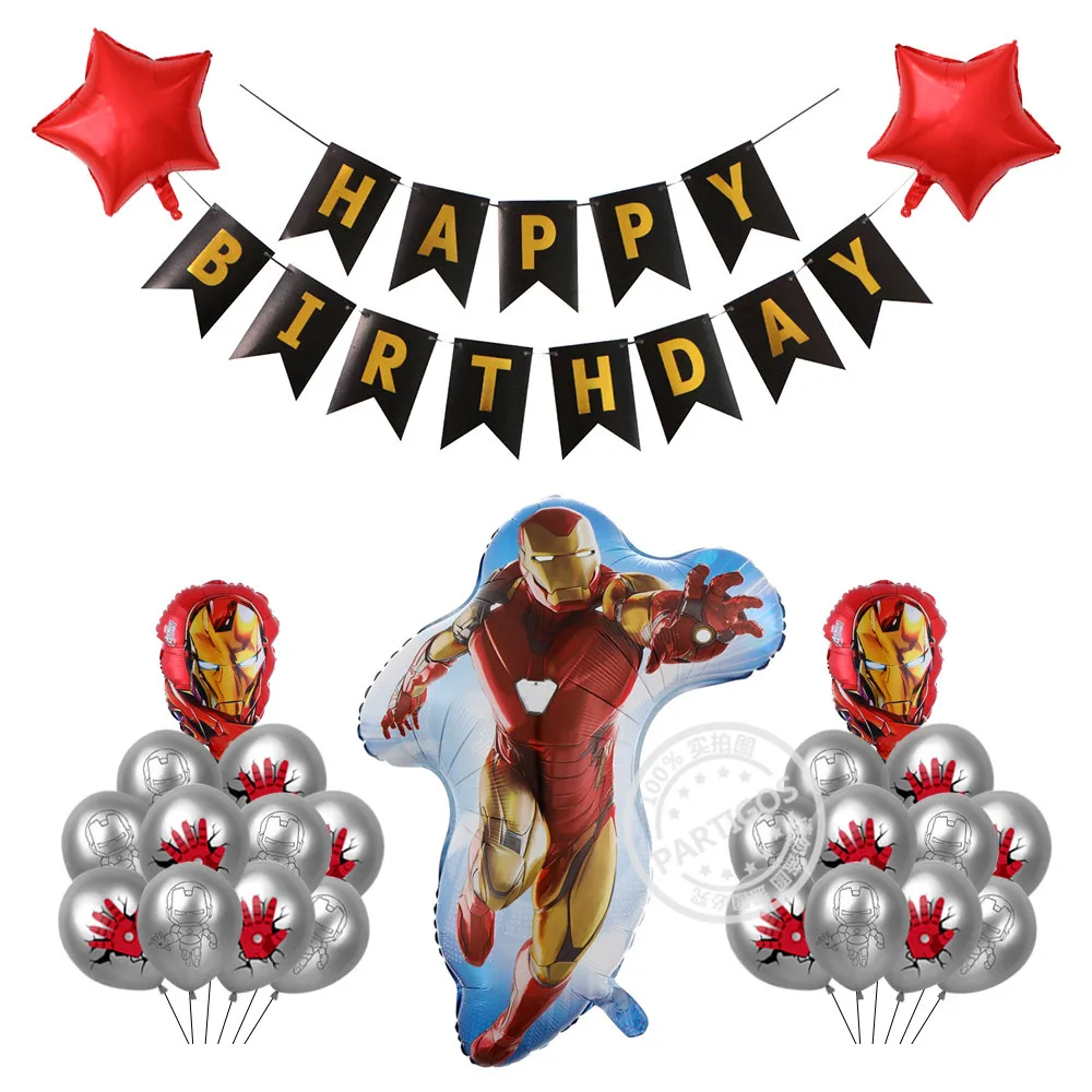 Человек паук фольги воздушный шар супер герой украшение для торта на день