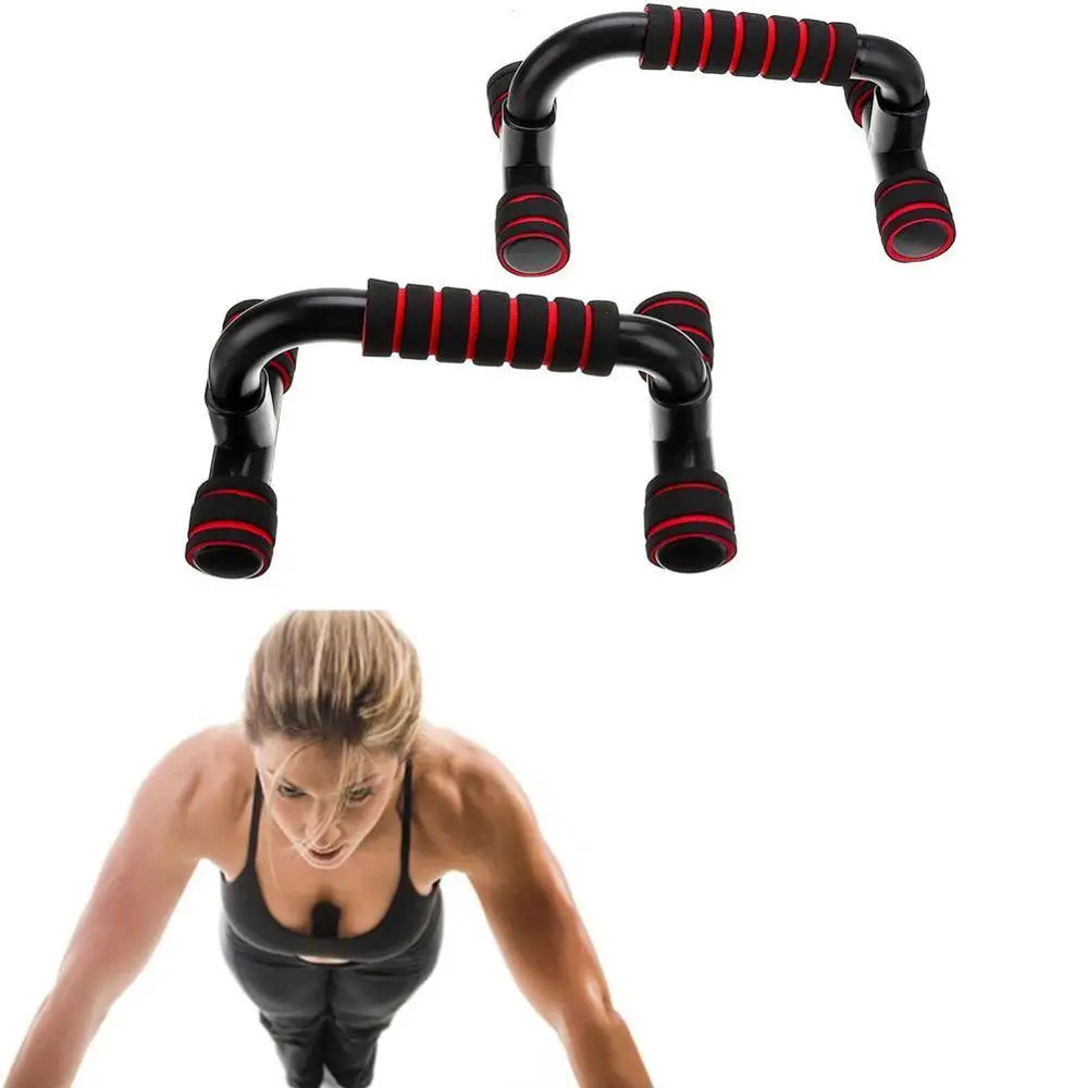 1 пара Фитнес пуш ап бары Стенд Инструмент с поролоновыми ремешками для грудные