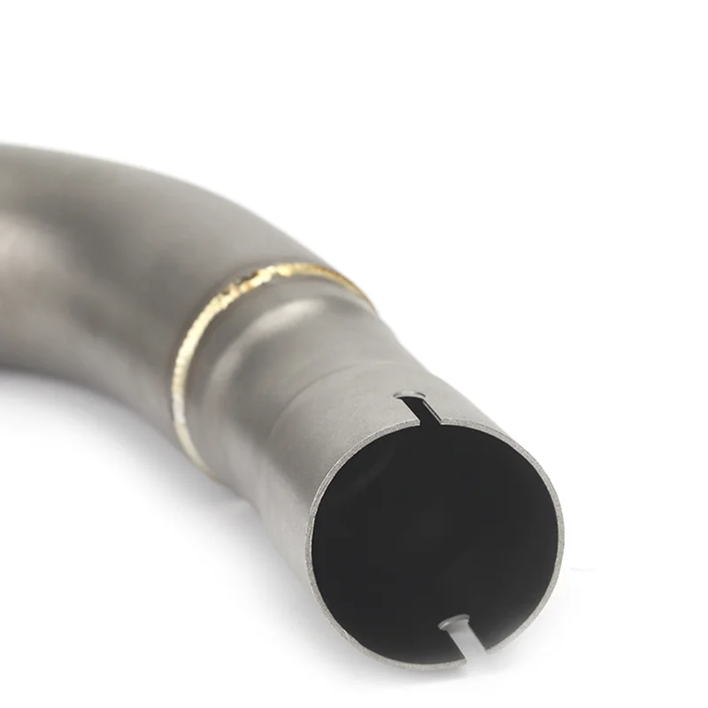 

51mm Motorcycle Exhaust Muffler Middle Connecting Link Pipe Slip-On for Yamaha YZF R1 2009-2014