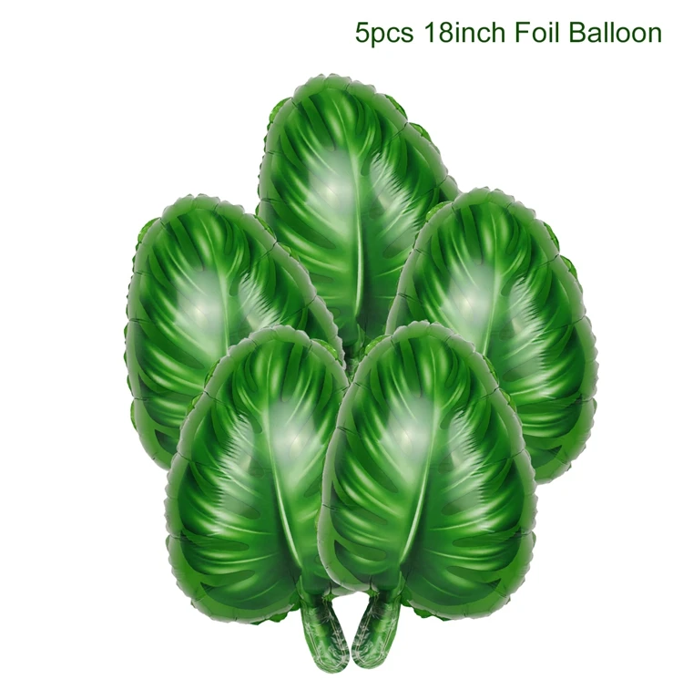 green Balloon 1 FENGRISE джунгли вечерние воздушные шары с листьями на день рождения товары для праздника тропические летние сафари вечерние Декор джунгли оформление вечеринки - Цвет: green Balloon 1