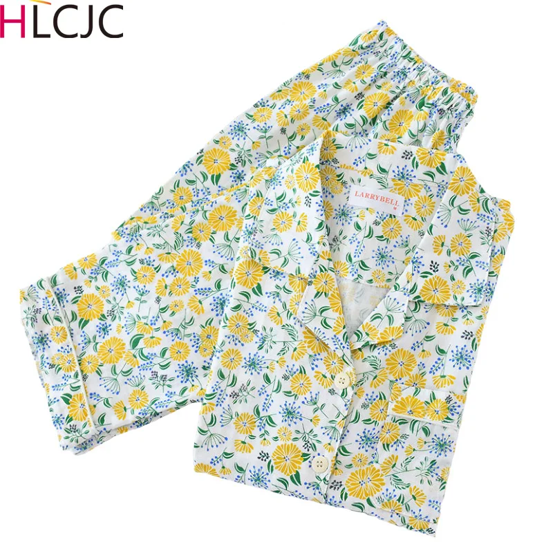 В Корейском стиле с изображением свежих цветов пижамные комплекты женские 100%