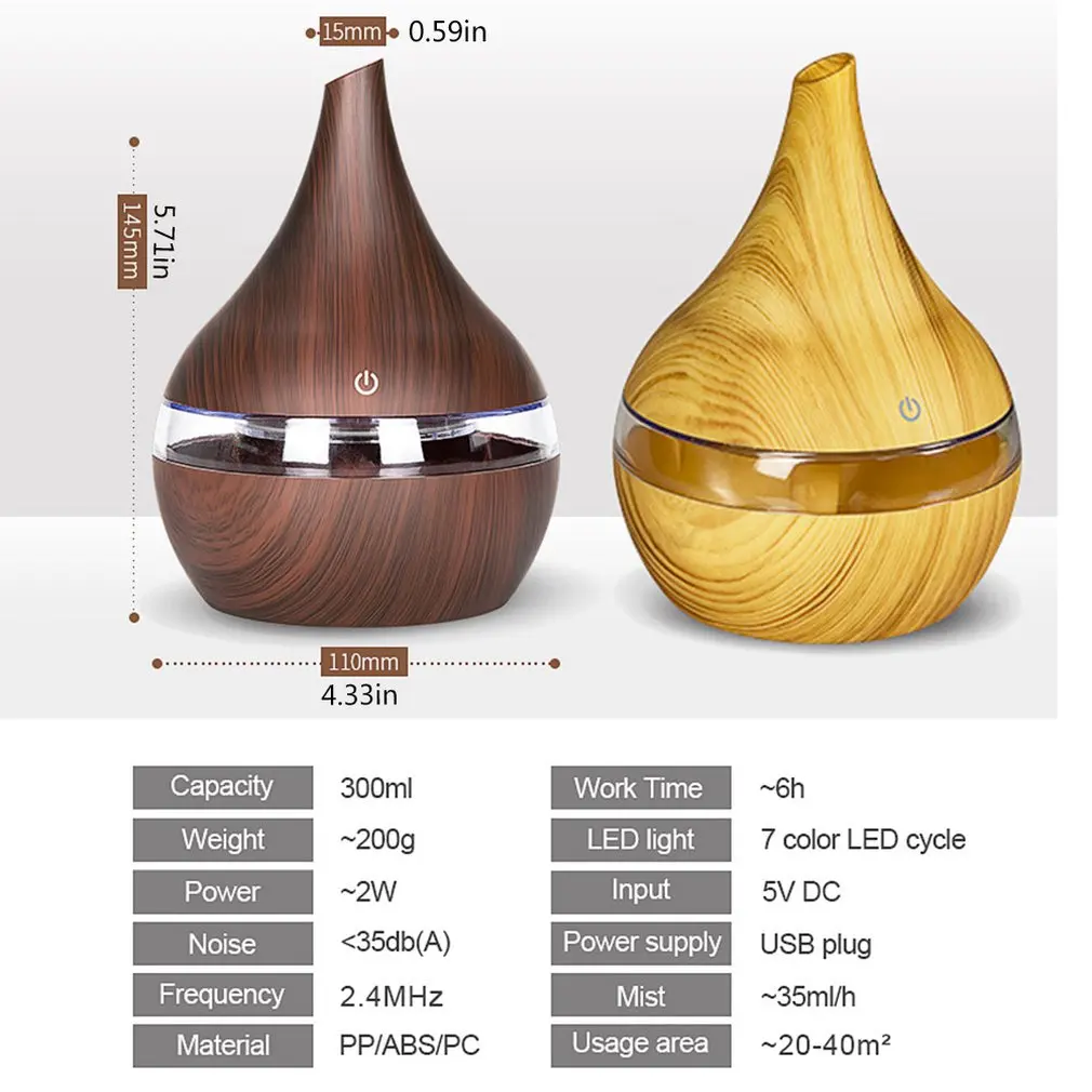 

Ultrasonic Humidifier USB Electric Aroma Diffuser Essential Oil Aromatherapy Machine Cool Mist Humidifier