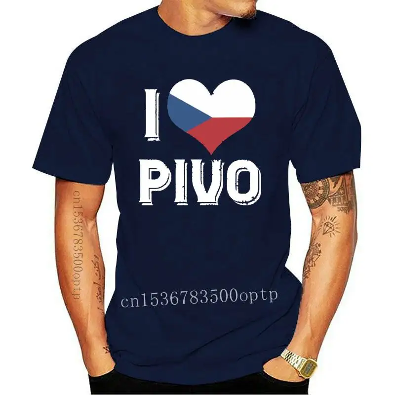 Новинка 636 г. футболка Pivo с флагом Чехии для влюбленных мужские футболки коротким