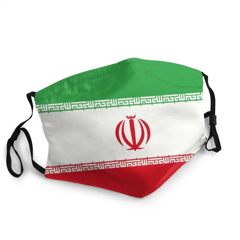 

Reusable Iran Flag Mask Mask Men Women Anti Haze Protection Cover Respirator Mouth Muffle