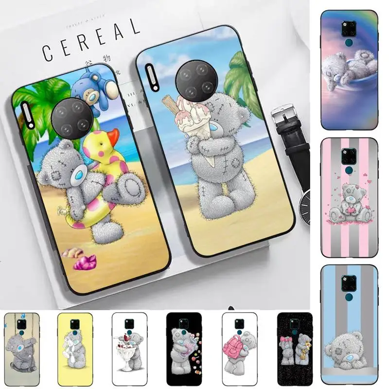 

FHNBLJ Lovely Teddy bear Phone Case for Huawei Mate 20 10 9 40 30 lite pro X Nova 2 3i 7se