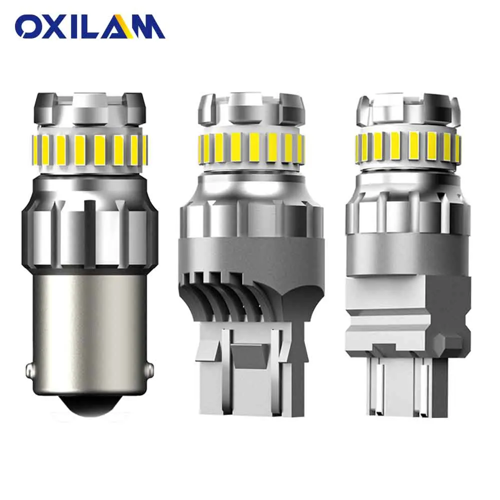 

3157 P27W T25 7443 7440 T20 W21W светодиодный светильник Canbus 1156 P21W BA15S T15 1157 BAY15D светодиодный светильник для вождения