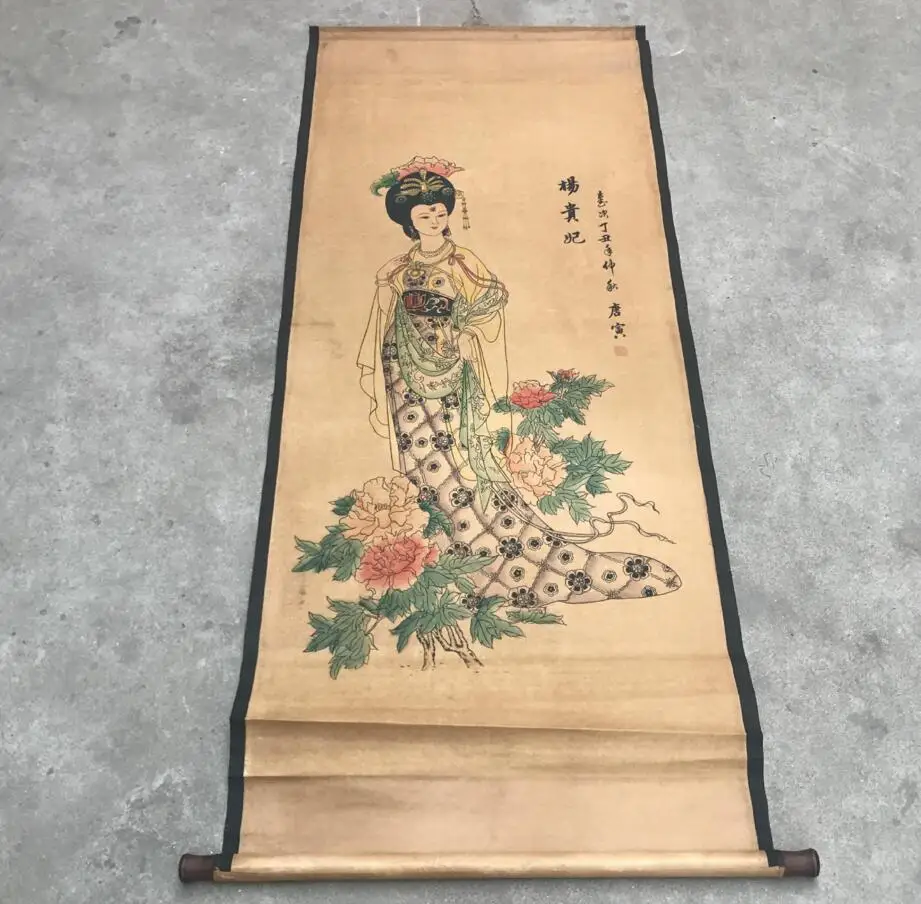 Медная Статуя традиционная китайская живопись пейзажная антикварная