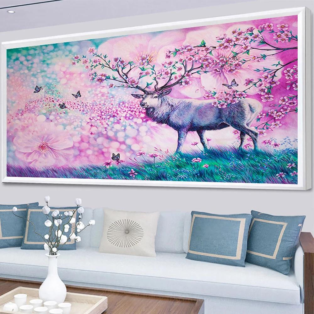 

DIY 5D Diamond Painting New Arrivals Elk Mosaic Wall Art Animal Diamond Art Full Drill Round Embroidery Home Decoration