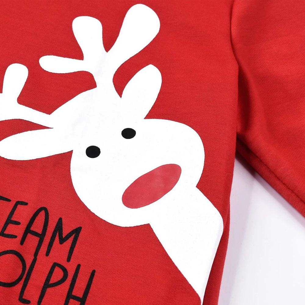 Рождественская Толстовка новый год одинаковая семейная одежда с длинным рукавом