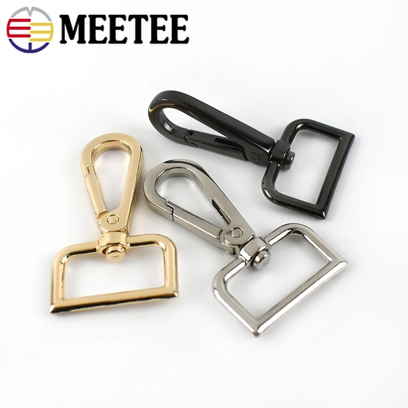 Meetee 2/5/10Pcs 25mm Bag Strap Buckles Metal Carabiner Clasps Lobster Dog Collar Key Belt Swivel Clip Snap Hook DIY Accessories | Дом и сад