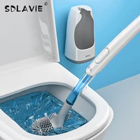 soft hair silicone liquid toilet brush no dead corner wc bathroom household washing toilet wall mounted cleaning artifact set