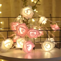 1 5m3m6m battery led rose christmas lights holiday string lights valentine wedding decoration flower bulbs led lamp