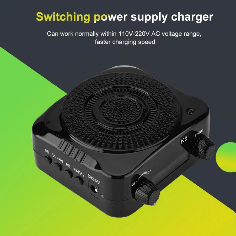 Мини мегафон полиция портативный усилитель аудио беспроводное радио FM USB плеер