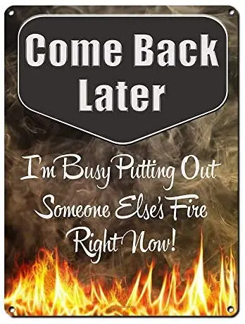 

Come Back Later Poster Vintage Painting Tin Sign for Street Garage Home Crafts Metal Tin Sign 8x12inch