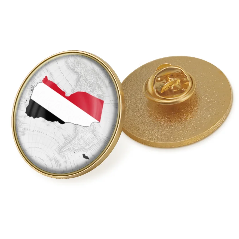 Герб Йемена Yemenese карта национальный флаг эмблема брошь значки нагрудные знаки |