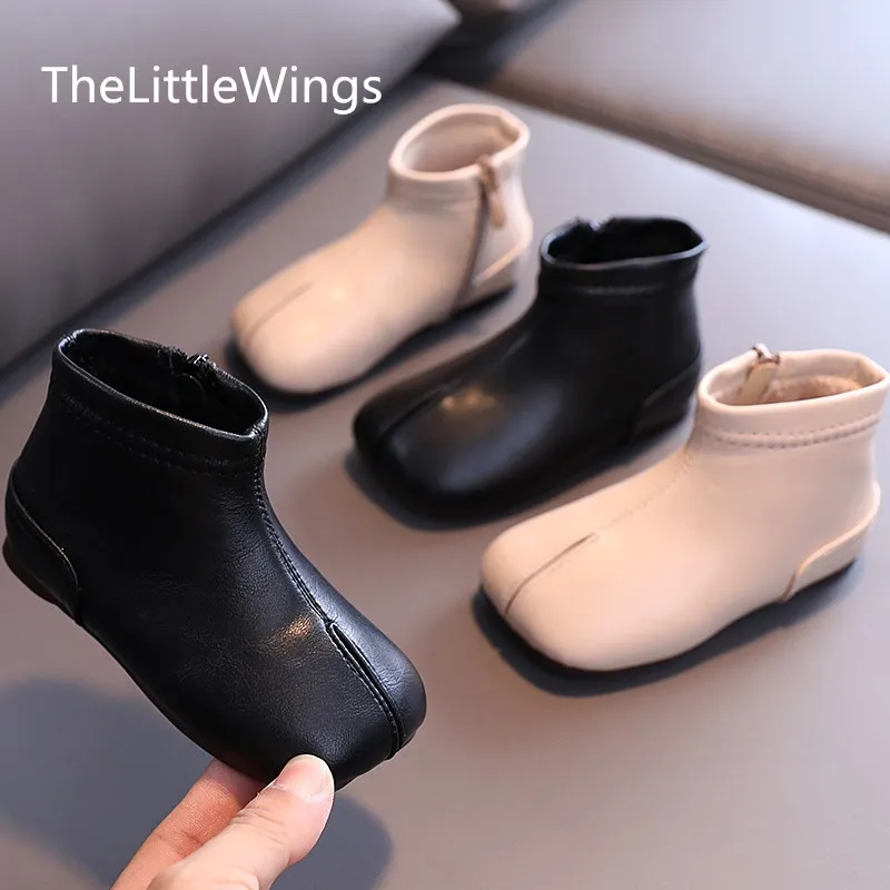 Ботинки мартинсы для девочек осень 2020 новинка детская обувь в британском стиле