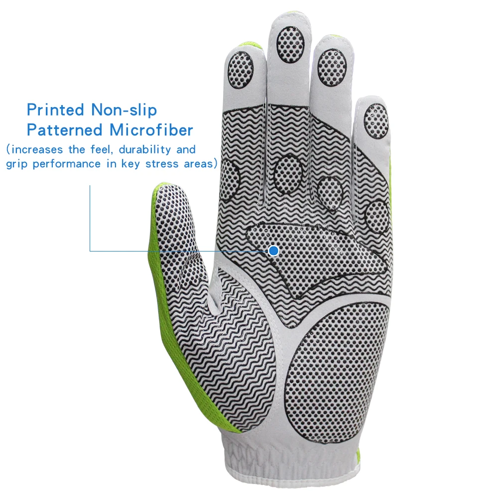 Перчатки Для Гольфа Efunist мужские Нескользящие дышащие митенки из микрофибры с