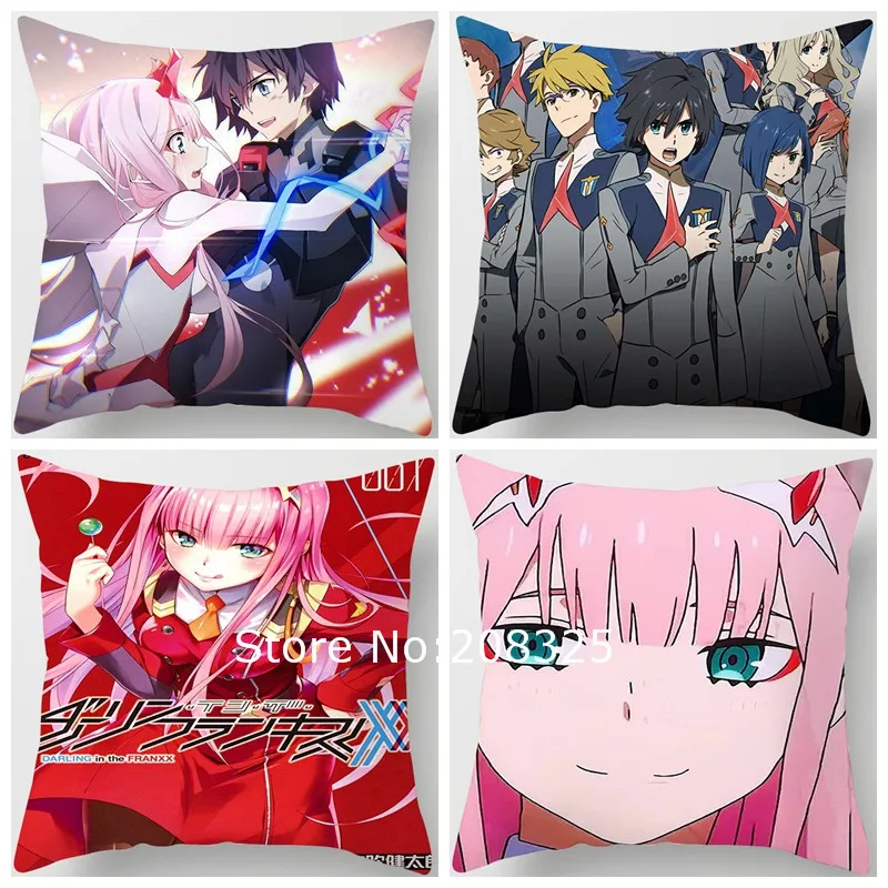 

Дзенга Darling в Franxx Подушка Чехол для подушки, декоративная наволочка для подушки для дивана наволочка для домашнего декора чехол