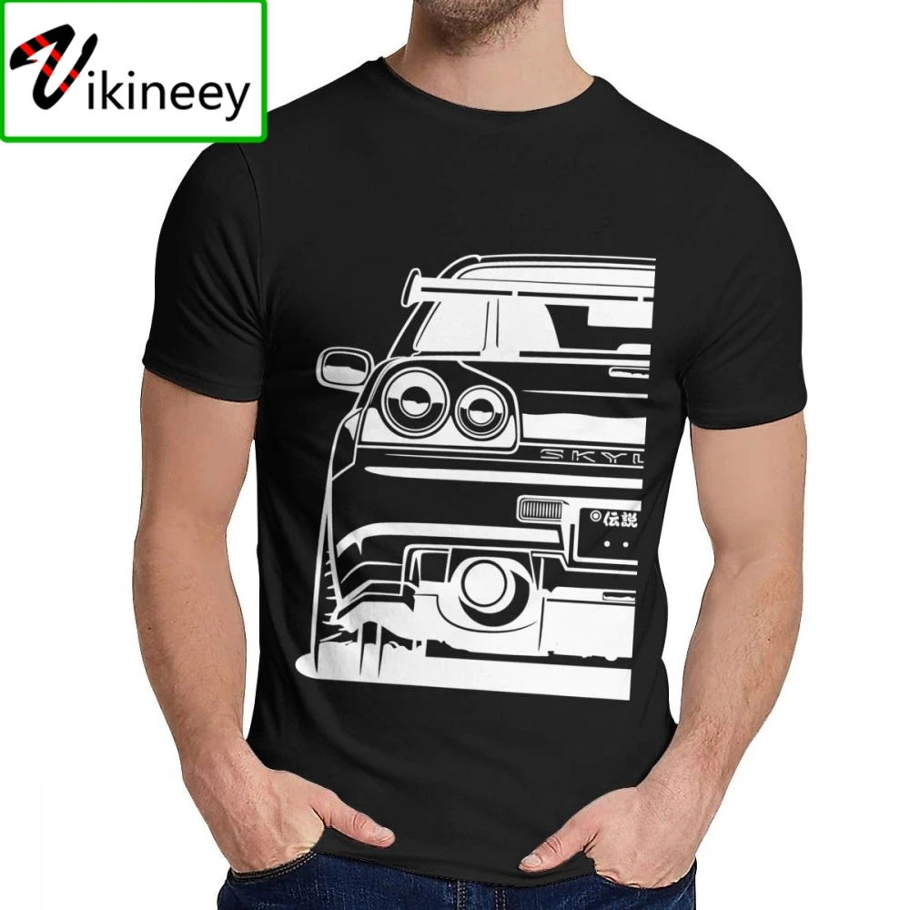 

O-neck Skyline R34 JDM GTR Hallowmas T-Shirt Casual Unisex Slim Homme Classic Tee Shirt Free Shipping