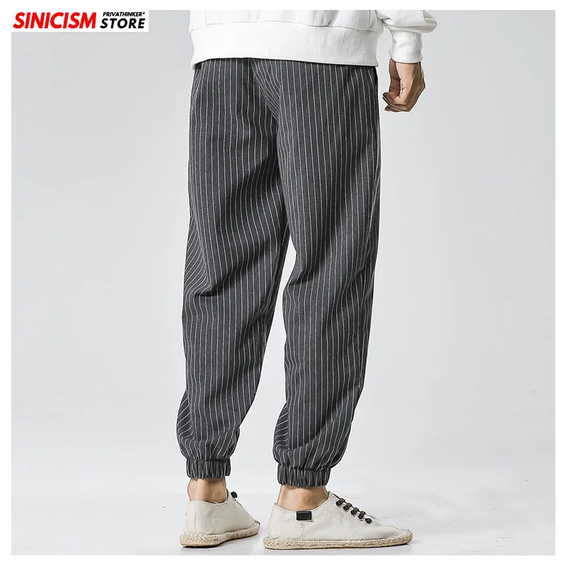 Sinicism Store осенние модные полосатые повседневные шаровары мужские 2020 большие