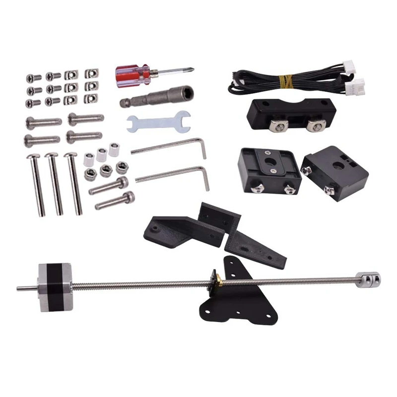 3d printer accessories dual z axis leading screw rod upgrade kit with stepper motor replacement for creality ender 3 free global shipping