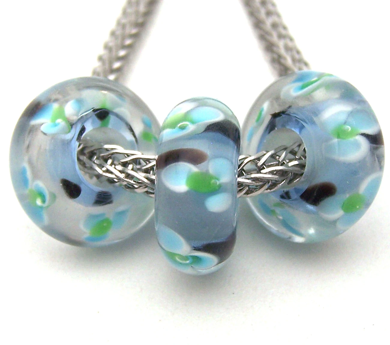

JGLZ2299 3X 5MM Hole DIY GlassBead Murano Glass beads Fit European Charms Bracelet diy jewelry Lampwork
