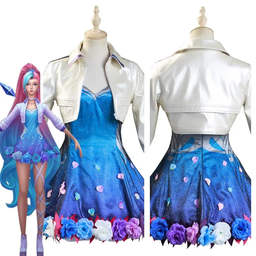 

LOL KDA Groups Seraphine Cosplay Costume Women Dress Outfits Halloween Carnival Suit