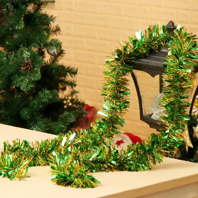 Украшения для рождественской елки 2 м цветная Яркая Лента топ мишура подвесная